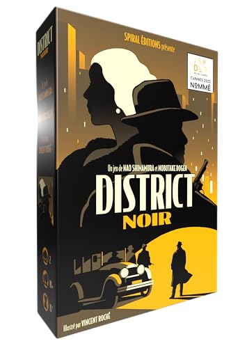 Spiral Editions District Noir - Jeu à 2 Joueurs - Tactique et Malins - 10 Ans et Plus - Jeu de Bluff - Jeu de Cartes - Jeu Rapide - Parfait Entre Amis - Jeu Duo