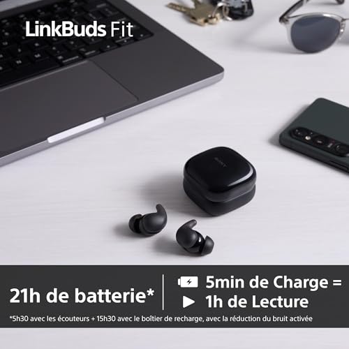 Sony LinkBuds Fit Ecouteurs Bluetooth sans Fil à réduction de Bruit Confortables IPX4 Hi Res Audio Mode Ambient Sound 21h d'autonomie Connexion multipoint iOS et Android - vue 7