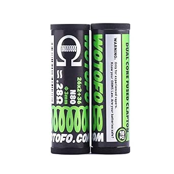 Wotofo Dual Core Fused Clapton Prebuilt Coils 10pcs N80 Wotofo Dual Core Fused Clapton Prebuilt Coils 10pcs Nichrome 80 0.28 26GAx2+36GA