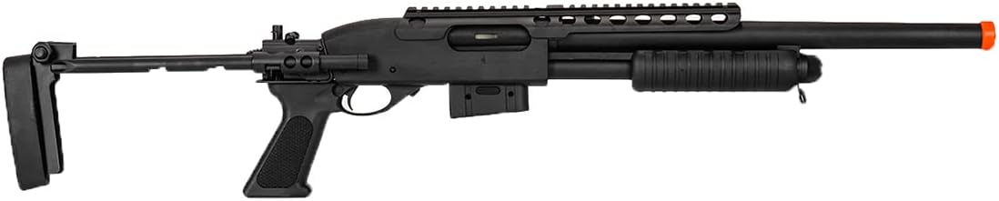M870 Tactical Single Shot Airsoft Shotgun (Black)-A&K