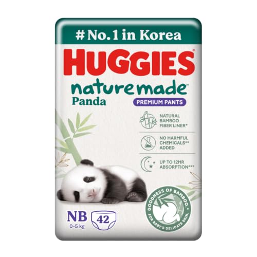 Image of Huggies Naturemade Premium Ultra-thin Bamboo diapers Newborn 42pc,12hr lock
