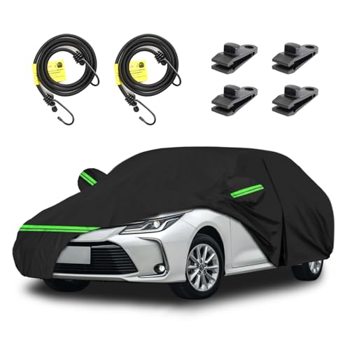 Image of Car Cover Custom Fit for Toyota Corolla 2000-2025,Waterproof All Weather Full Exterior Cover Rain Sun Protector with Windproof Straps&Zippered Doors
