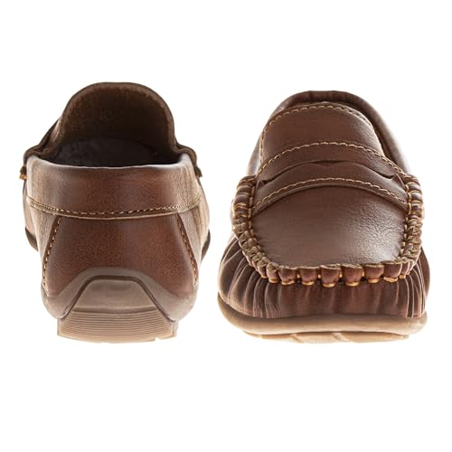 Image of Josmo Boys Moccasin Driving Loafers - Casual Dress Penny Slip On Boat Shoes (Sizes: 5-10 Toddlers / 11-13 Little Kids / 1-5 Big Kids)