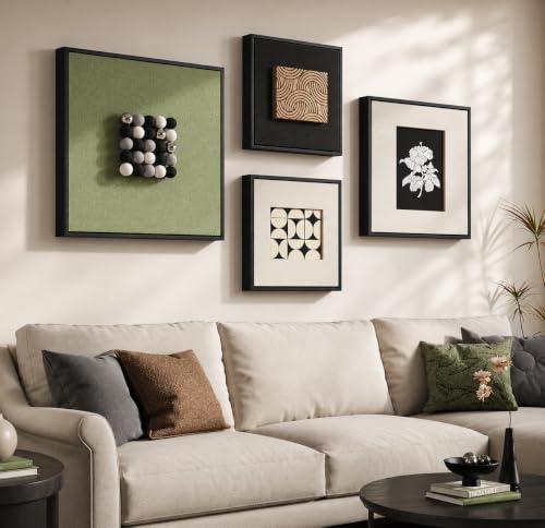 Large Framed Modern Wall Art for Living Room, 4 Piece