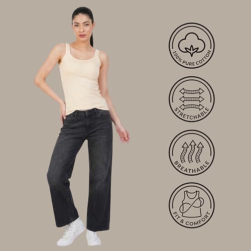 Image of Camisole Tank Top for Women | Ultra-Soft Pure Cotton Innerwear