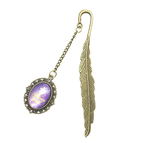 NING234 Piume / segnalibri / doni / metalli,gloria...