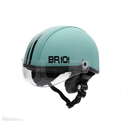 Capacete Coquinho Scooter Moto Elétrica Skate Patins Patinete Revestido Couro Premium Com Viseira (Verde Turquesa, PP - VESTE 53/54)