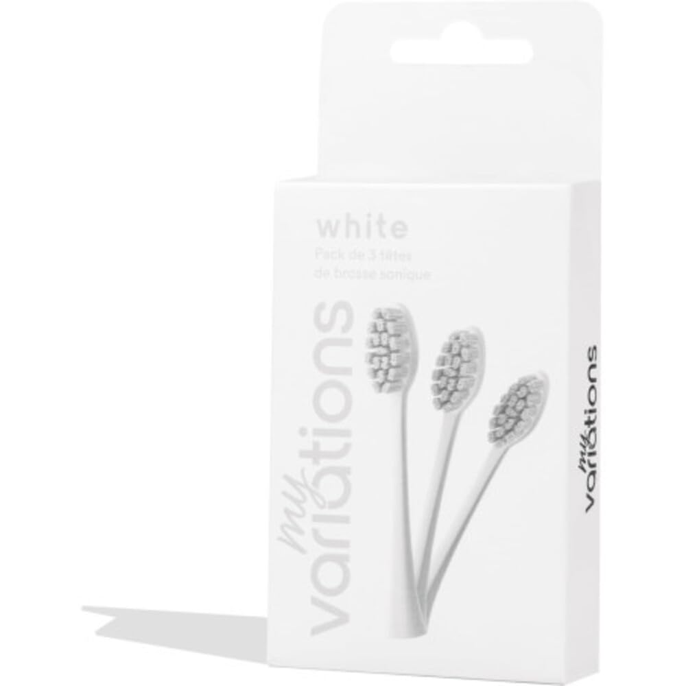 My Variations Sonic Toothbrush Heads Pack of 3 White