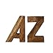 Serre-livres décoratifs en forme de lettres AZ pour étagères, serre-livres décoratifs pour livres lourds, bureau, école, maison, cuisine, support de livre robuste (couleur : naturel)