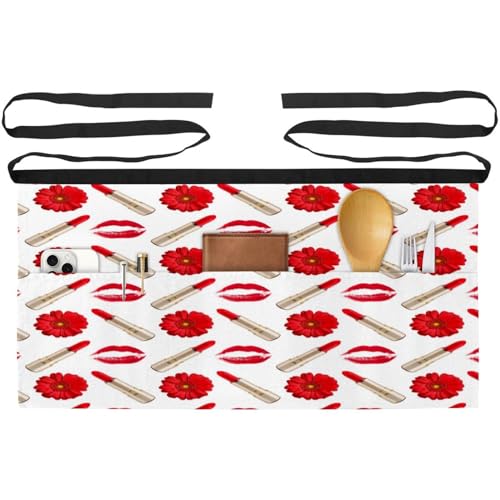 Demi-tablier de chef à poches pour éviter les taches en cuisine et service - 3 pcs
