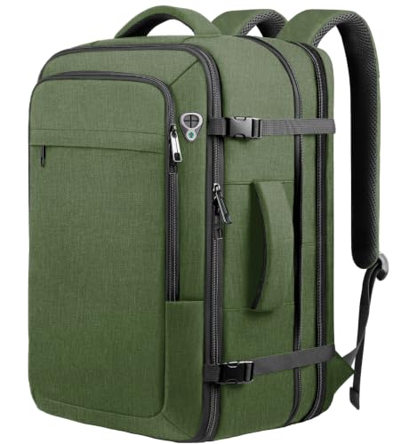 Image of 55L Laptop Back for Men, TSA-Approved Water-Resistant, Fits 18.4in, Green