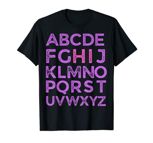 HI Alphabet Back to School Pre Koldergarten Teacher ABC T-Shirt