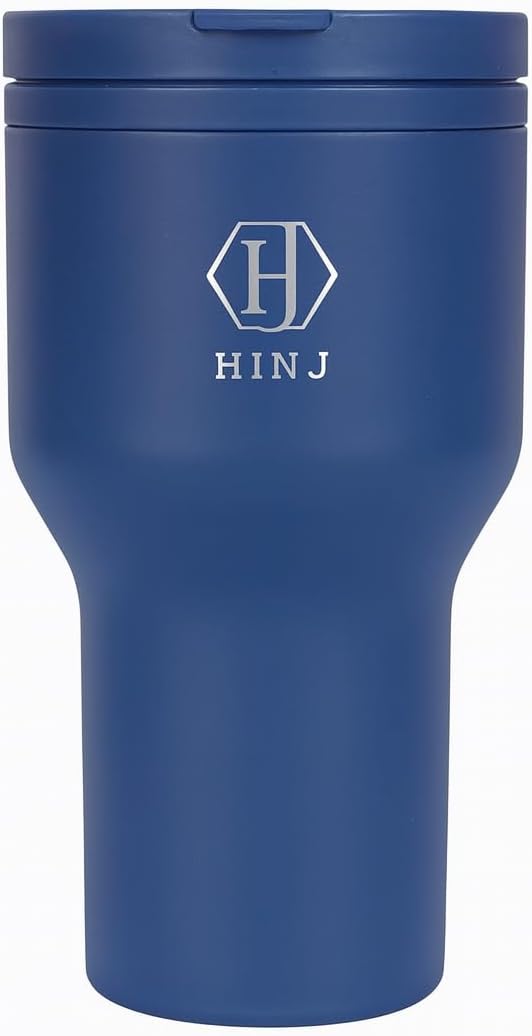 Insulated Travel Tumbler, Blue, 28oz Stainless Steel with Lid