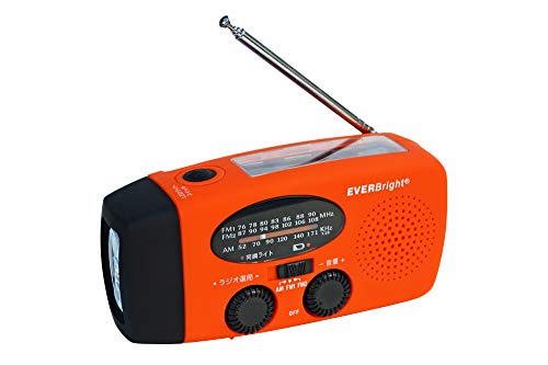 メテックス 多電源多機能ラジオライト オレンジ 13×6.2×4.8cm EVERBright ソーラースーパーミニ 携帯スマホ充電 BAOSSM-OR
