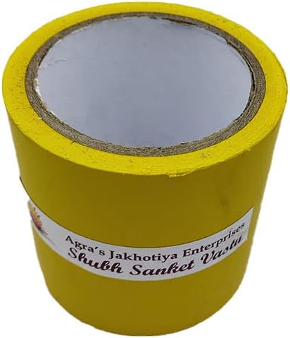 Shubh Sanket Vastu Yellow Tapes for Vastu Dosh for Bathroom and Entrance (Size:- 4 Inches, Length : 25 Meter)