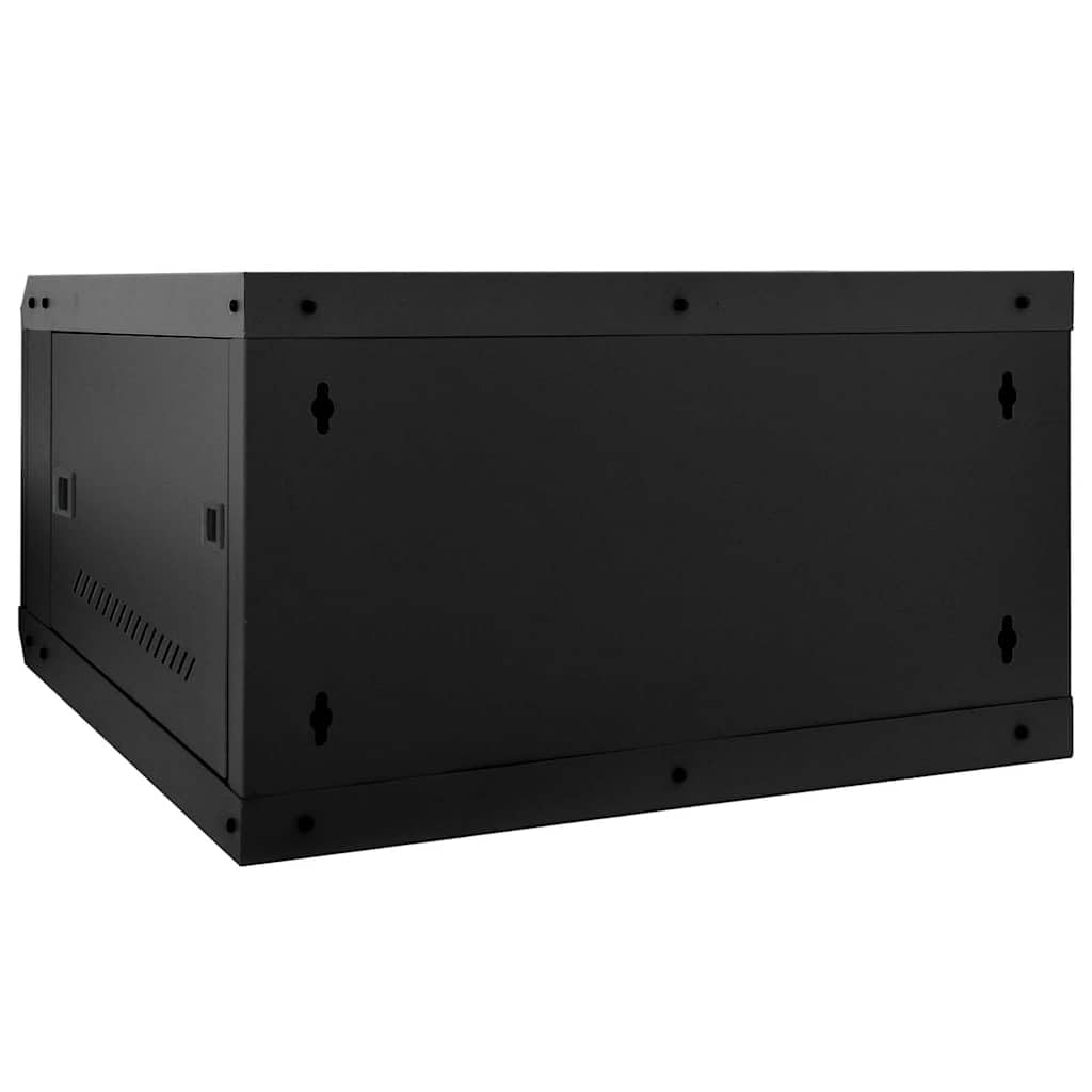 Armadio da parete per tecnologia di rete, 53 x 60 x 30 cm, in acciaio con porta in vetro, armadietto server IT con serratura, per ufficio e rete domestica