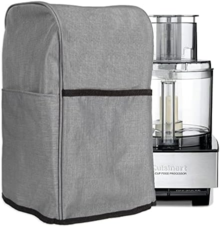 Crutello Food Processor Cover with Storage Pockets for Large Custom 11-14 Cup Processor