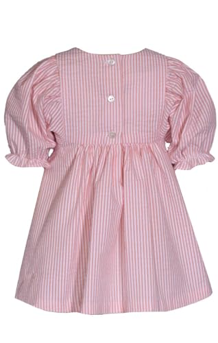 Bonnie Jean Girl's Easter Dress - Peach Stripe Bunny Dress for Baby Toddler and Little Girls2