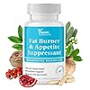 Fat Burner for Women & Men - Appetite Suppressant for Weight Loss - Pills w/Metabolism Booster Thermogenic Weight Loss Supplement - Chromium, Caffeine & Green Tea - 30 Capsules