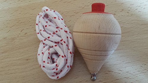 Pouvez Cels Peut Celsbc20 48 mm Pointe Ronde en Bois de hêtre Toupie avec Corde