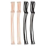 Beaupretty 2 Pares Correas de Sujetador Ajustables y Desmontables de Extensores de Tirantes Diseño sin Costuras y Antideslizante Negro y Nude para Vestidos sin Tirantes y Tops