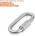 ASelected 8 Pack Threaded Quick Link, Stainless Steel Oval Locking Carabiner Clip, Tow Chain Quick Links, 1/4 Inch Diameter Rope Connector for Trailer, Swing, Hammocks, Cable, Camping-620Lbs Capacity