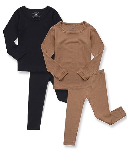 AVAUMA Ribbed Baby Pajama Set
