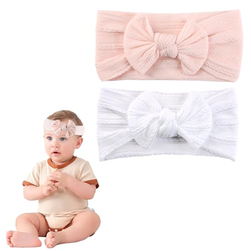 Lot De 20 Bandeaux Bébé Fille YIZWINS - Styles Nœuds Et Fleurs, En Nylon Doux, Pour Nouveau-nés 0-3 Mois Et Photos
