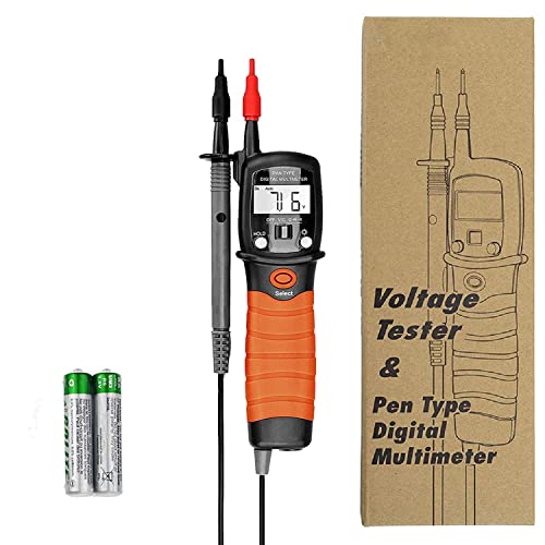 Multimètre Stylo VAT Testeur Electrique, AIOMEST VAT Électricien Professionnel Testeur de Tension, AC/DC 600V, Résistance 20MΩ, Test Continuité/Diode,...