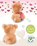 NICI Kuscheltier Bär mit Herz 18cm - hellbraun - Stofftier aus weichem Plüsch, niedliches Plüschtier zum Kuscheln und Spielen, für Kinder & Erwachsene, tolle Geschenkidee - 61559