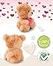 NICI Kuscheltier Bär mit Herz 18cm - hellbraun - Stofftier aus weichem Plüsch, niedliches Plüschtier zum Kuscheln und Spielen, für Kinder & Erwachsene, tolle Geschenkidee - 61559