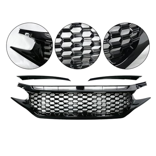 Grilles de pare-chocs avant modifiées Civic 2016-2019 calandre maille