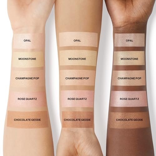 Smashbox X BECCA Shimmering Skin Perfector Pressed Highlighter | Luminous Glow + Buildable, 0.09 Ounce, Champagne Pop Mini