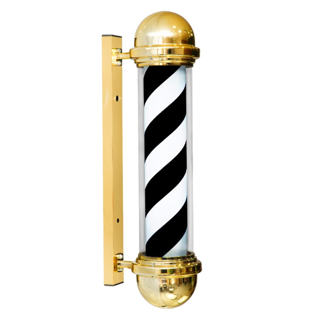 Lampe de poteau de barbier rotative et étanche de 65 cm pour éviter toute panne