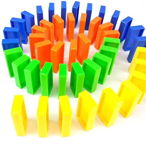 Leaffybezz Non-Toxic Building Blocks Set,Puzzles Learning Activity Puzzle Game for Kids Toys for Children Toys for 2,3,4,5 Years (Approx 100 Piece)(Plastic Domino Building Block) 4
