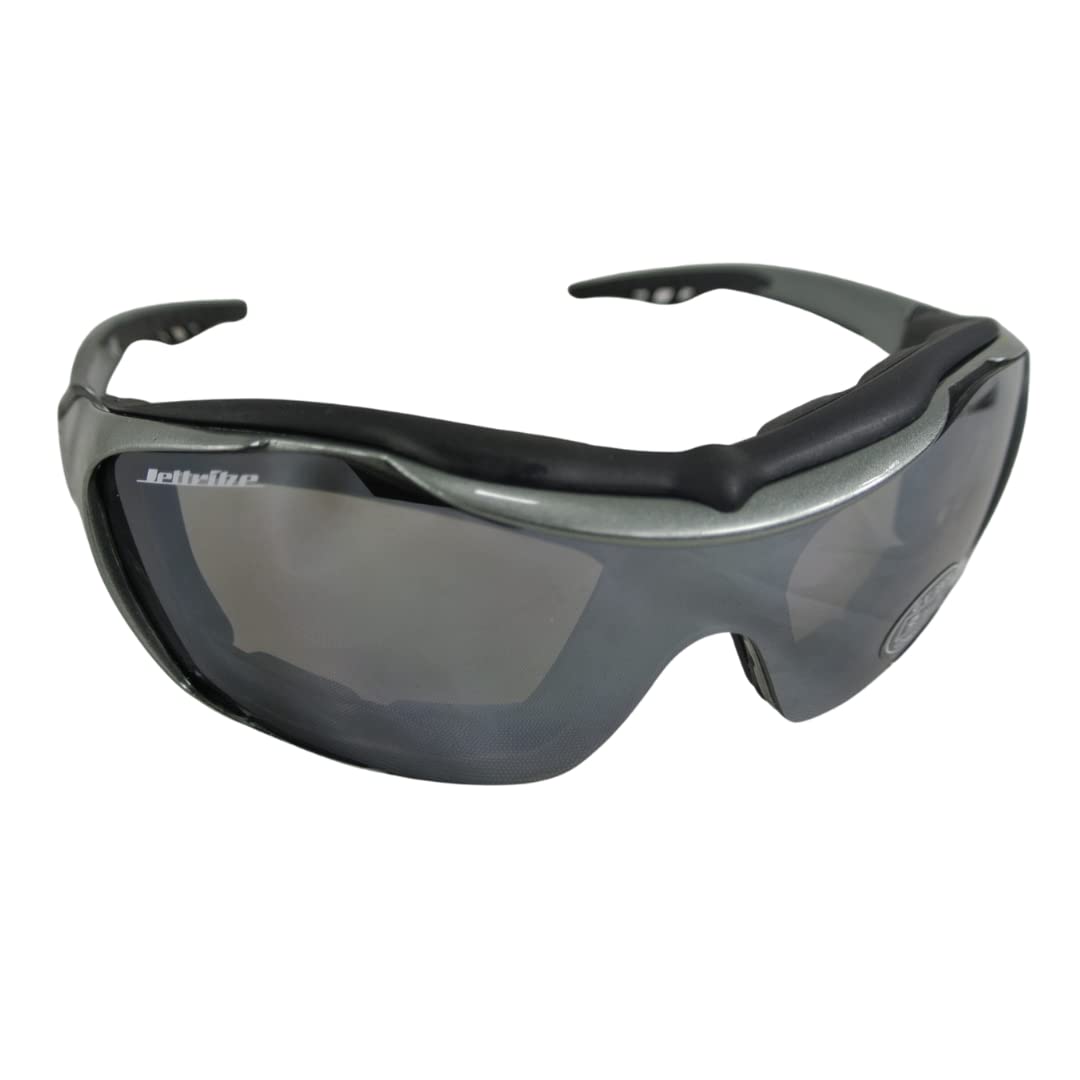 Jettribe Storm Trooper Hybrid | Black Aluminum Frame Sunglasses and Goggles | Smoke Lens | PWC Jetski Goggles