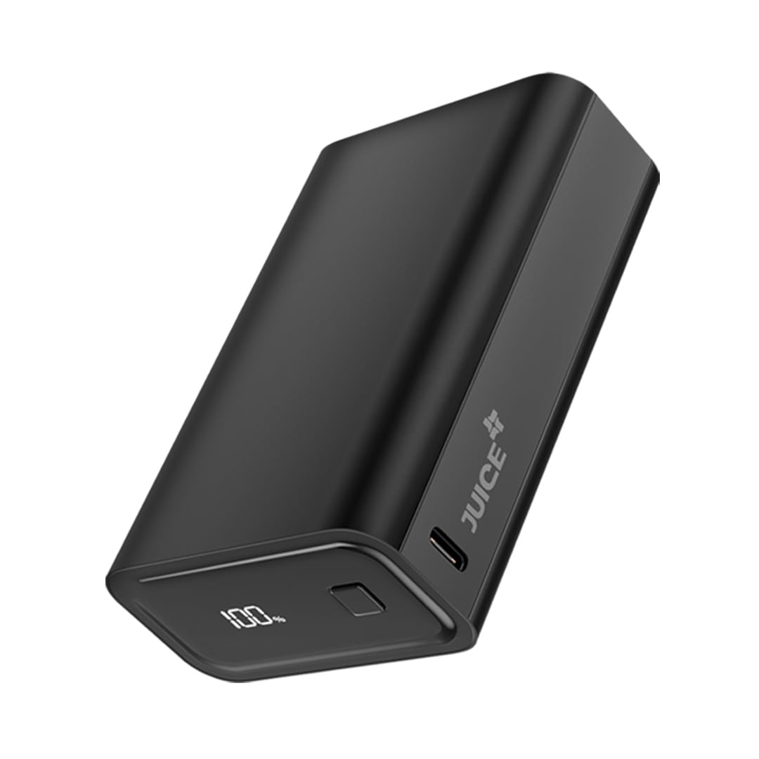JUICE 20000 mAh Power Bank, 22.5W Fast Charging, Type-C Input/Output, Ultra Light Charges, Tablets, Earbuds, Watches, etc. (Black) (B0D7ZSK9CX) Amazon Price History, Amazon Price Tracker