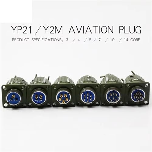 Conector hembra YP21 de 3 pines terminal circular aéreo aviación chasis 3