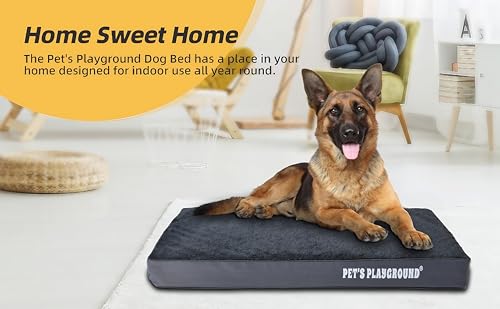 Pet's Playground Orthopädisches Hundebett | Hundematratze | Hundeboxmatte | Hundebox | Hundebett | Hundebett mittel | Hundebett XL Hundebett waschbar | Hundebett für Hundebox | Hundematratze für