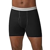 Hanes Herren Cool Dri Tagless Boxershorts met comfortabele flex-bund, Multipack5/5/5/5/8/8/8/10/2008/2008/2008/20 Retroshorts, Schwarz/Grau, 5 Stück, L EU