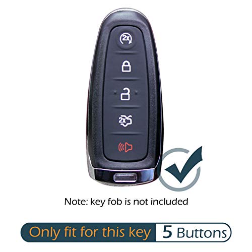 Image of 2 Pcs Silicone 5 Buttons Key Fob Cover Remote Case Keyless Protector Compatible with Ford C-Max Edge Escape Expedition, Car Window Curtains