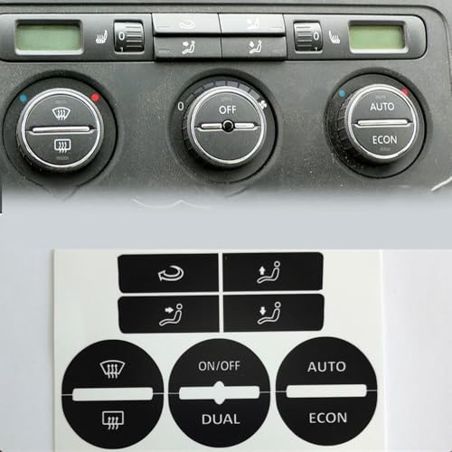 XINGDE Etiqueta Engomada del Coche Botón para Golf MK5 Clima Panel Repair, Etiqueta de Aire Acondicionado Pegatina para Salpicadero