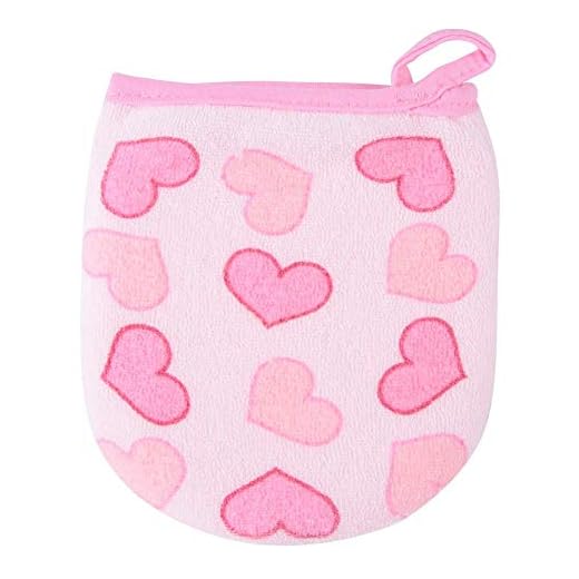 Bébé Sortie de Bains Serviette Gants de Toilette Gant de Douche Enfant pour Nouveau-nés Filles et Garçons (love)