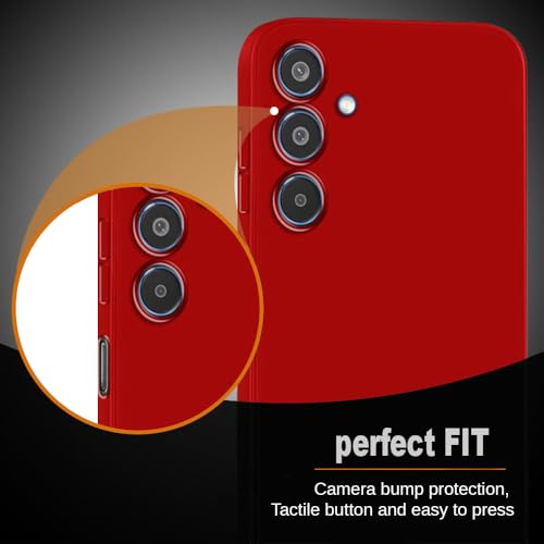 Image of Back Cover for Samsung Galaxy M35 5G | Full Camera Protection | Premium Liquid Silicon Case | Flexible Bumper Case for Samsung Galaxy M35 5G (Red)