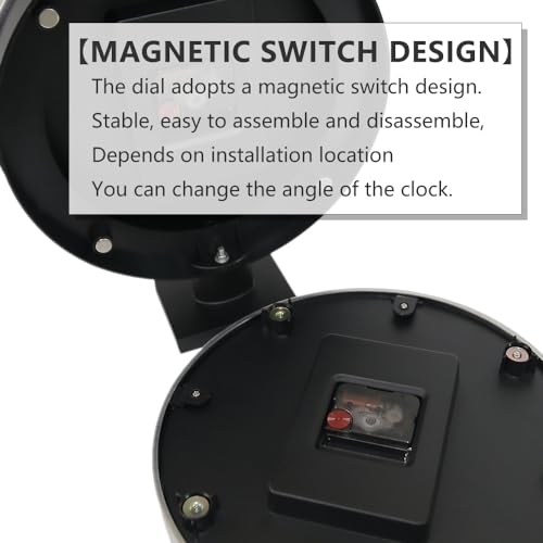 Reloj de pared doble cara aluminio analógico silencioso miniatura 5