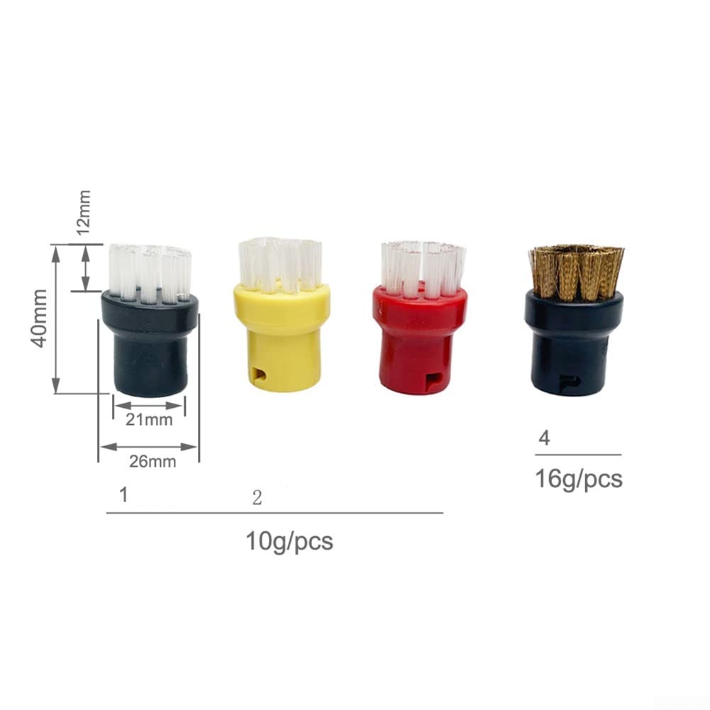 Ronde borstels van nylon en messing voor stoomreiniger, huishoudelijke stoomborstel, messing, dweilonderdelen, accessoires voor stoomreiniger SC1 SC2 SC3 SC4 SC5 SC7, 8 stuks