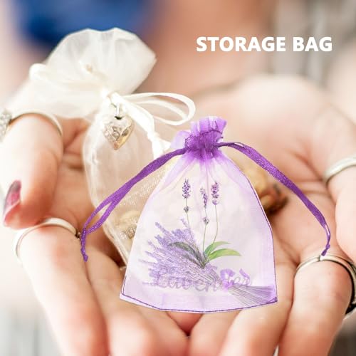 20 bolsas de sachet lavanda morado con cierre miniatura 4
