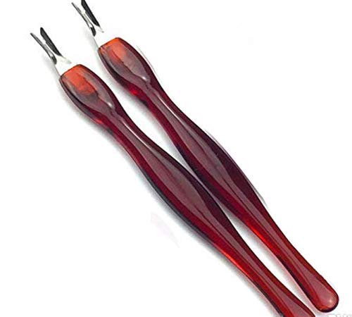 OJ Practical Nail Art Tools Pedicure Cuticle Trimmer Remover Pusher Dead Skin Removal Fork For Fingernail & Toenail Beauty Parlor & Saloon Practice - Pack of 2
