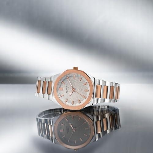 Image of Sonata Bi Metal Breeze Quartz Multicolor Round Dial Men's Watch | Stainless Steel Material | Multi Color Band - SP70071KM01