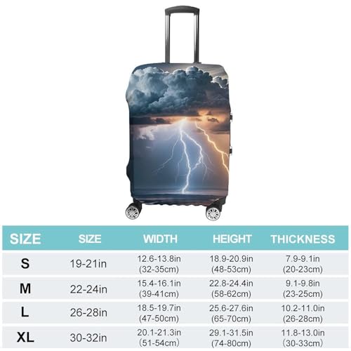 Cloud Lightning Printed Luggage Cover Protector, Fits 18-32 Inch Luggage2